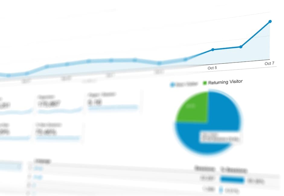 Website-Performance-Dashboard auf Bildschirm